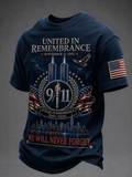 Men's We Will Never Forget 9 11 Printing  T-Shirts