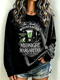 Women's Always Throw Spilled Salt Over Your Left Shoulder Print Casual Sweatshirt