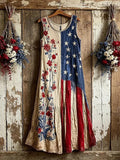 Women's Vintage Floral Art Print Dress