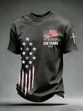 Men'S Retro 250Th Anniversary American Faith Short-Sleeve T-Shirt