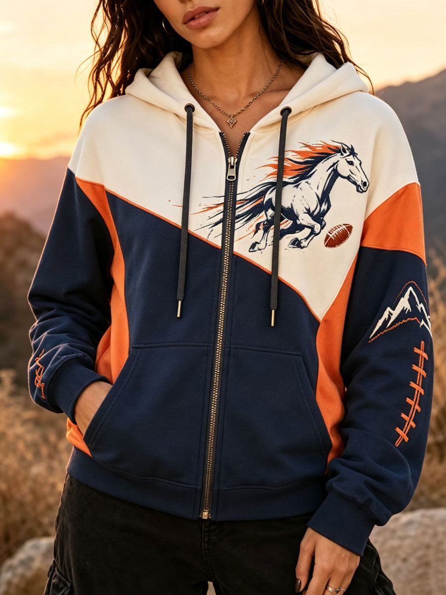 Women's Football Fan Memorial Print Hoodie