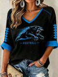 Women's Go Football Waffle Top