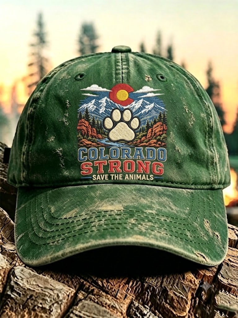 Retro Colorado Environmental Protection Print Baseball Cap