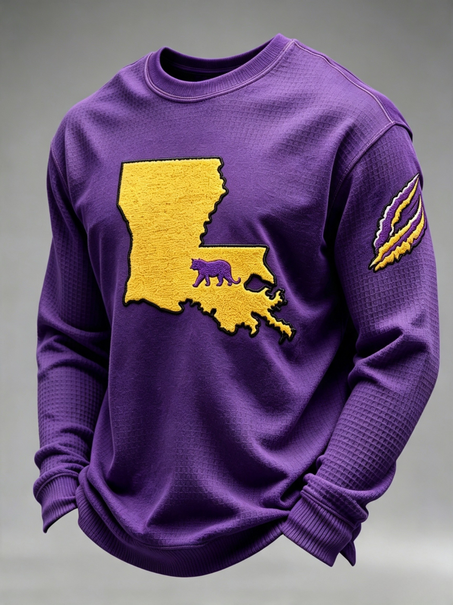 Men's Football Printed Waffle T-Shirt