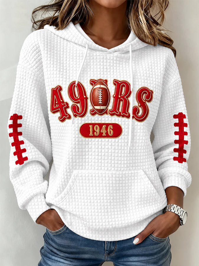 Women's Football Team Fans Print Sweatshirt