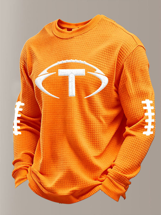 Men'S Football Printed Waffle T-Shirt