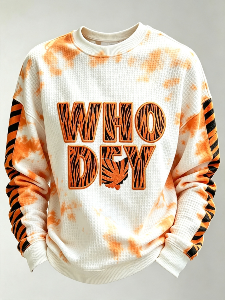 Men's Football Printed Waffle T-Shirt