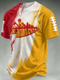 Men'S Football Print Waffle T-Shirt