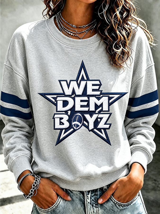 Ladies' Rugby Printed Round Neck T-Shirt