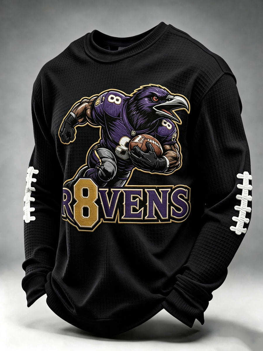 Men'S Football Printed Waffle T-Shirt