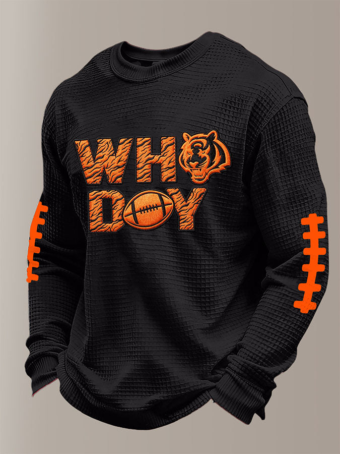 Men'S Football Printed Waffle T-Shirt