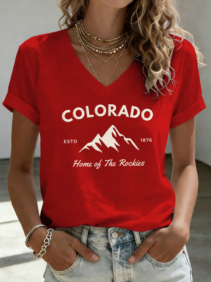 Women'S Casual Colorado Strong T-Shirt