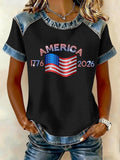 Women's 250th Anniversary Printed Short-Sleeved T-Shirt