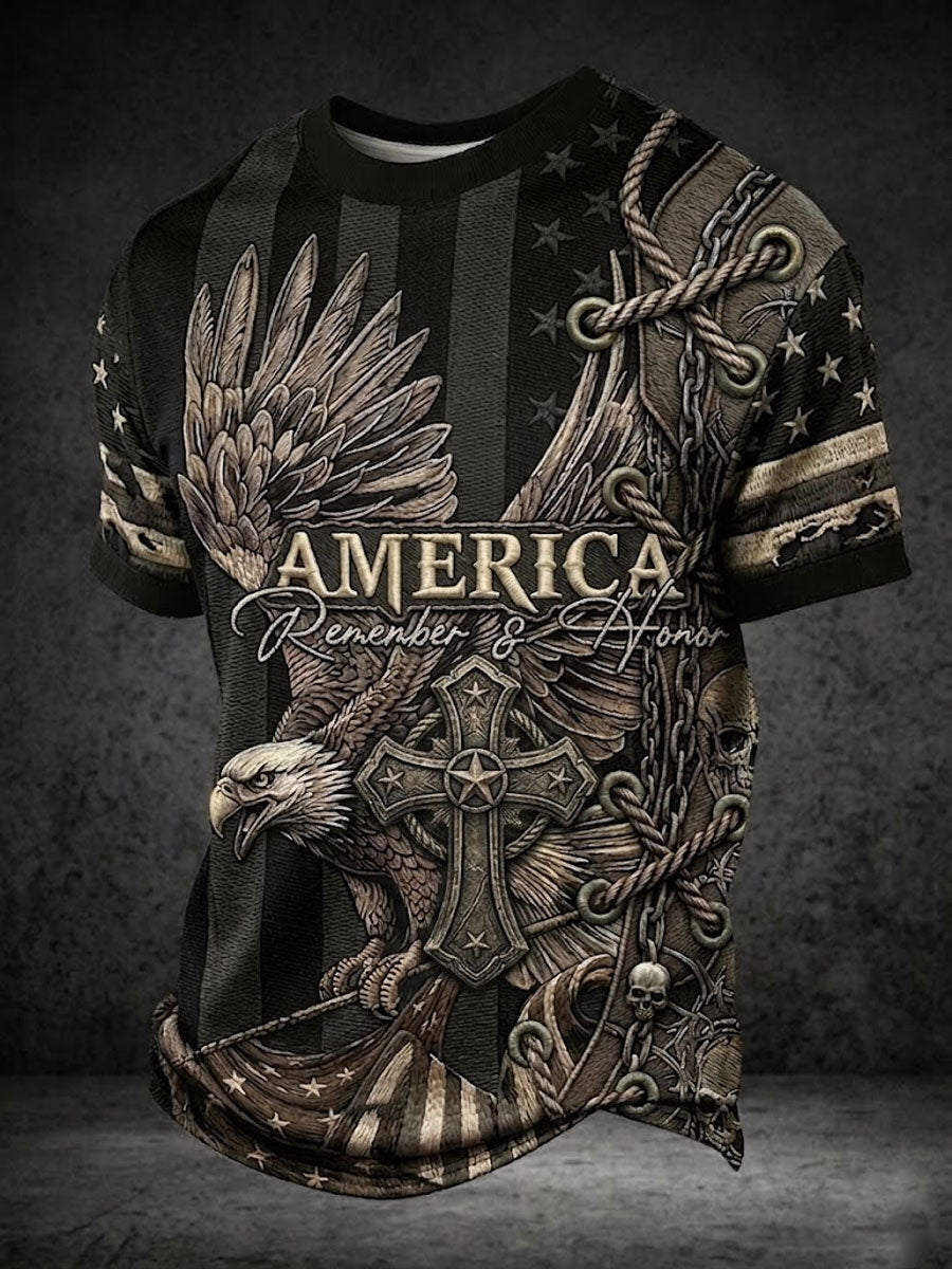 Men'S Retro 250Th Anniversary American Short-Sleeve T-Shirt