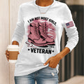 Women's Veteran Print Casual Sweatshirt