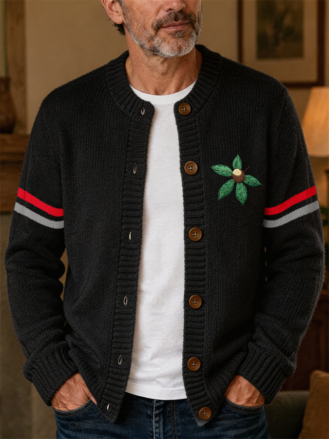 Men'S Casual Football Knitted Cardigan Top
