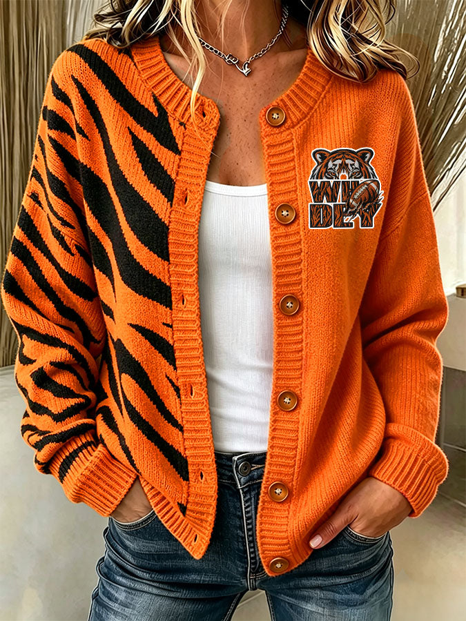 Ladies' Casual Football Fan Casual Cardigan