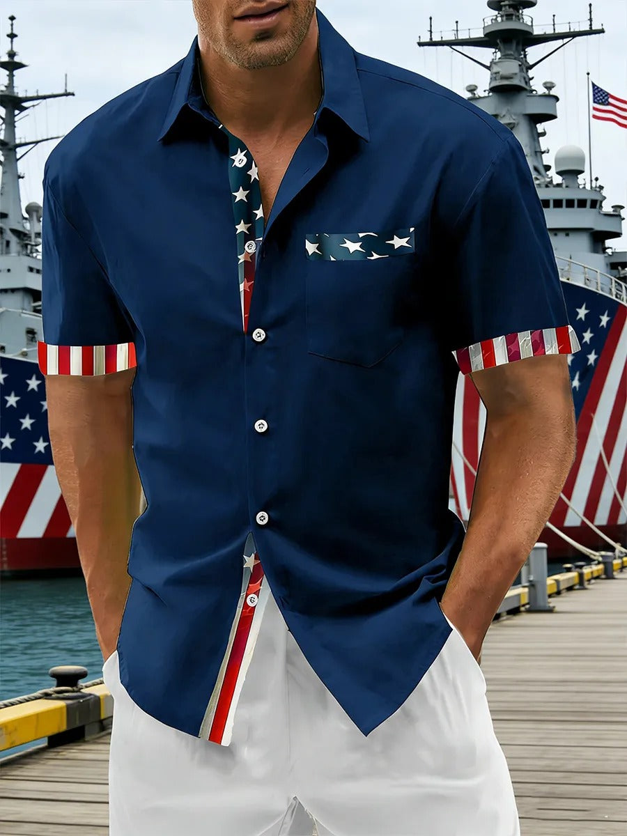 Men's Minimalist Anniversary Printed Shirt