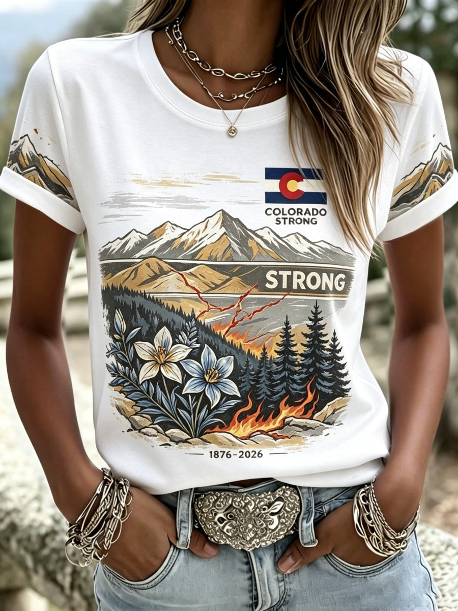 Women's Colorado Strong Printed Commemorative Short-Sleeve Shirt