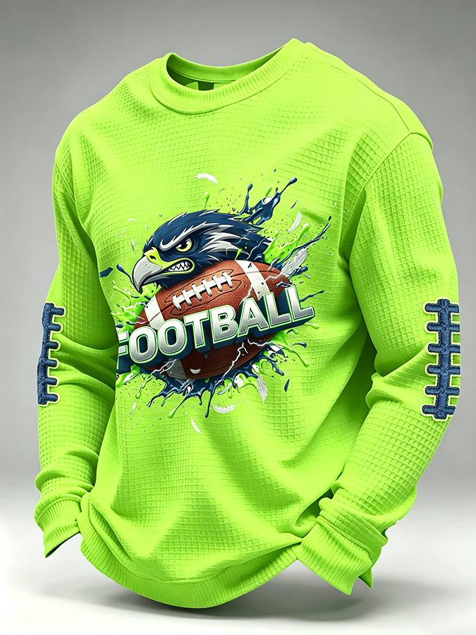 Men'S Retro Football Waffle T-Shirt