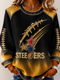Women'S Rugby Print Long-Sleeved Sweatshirt