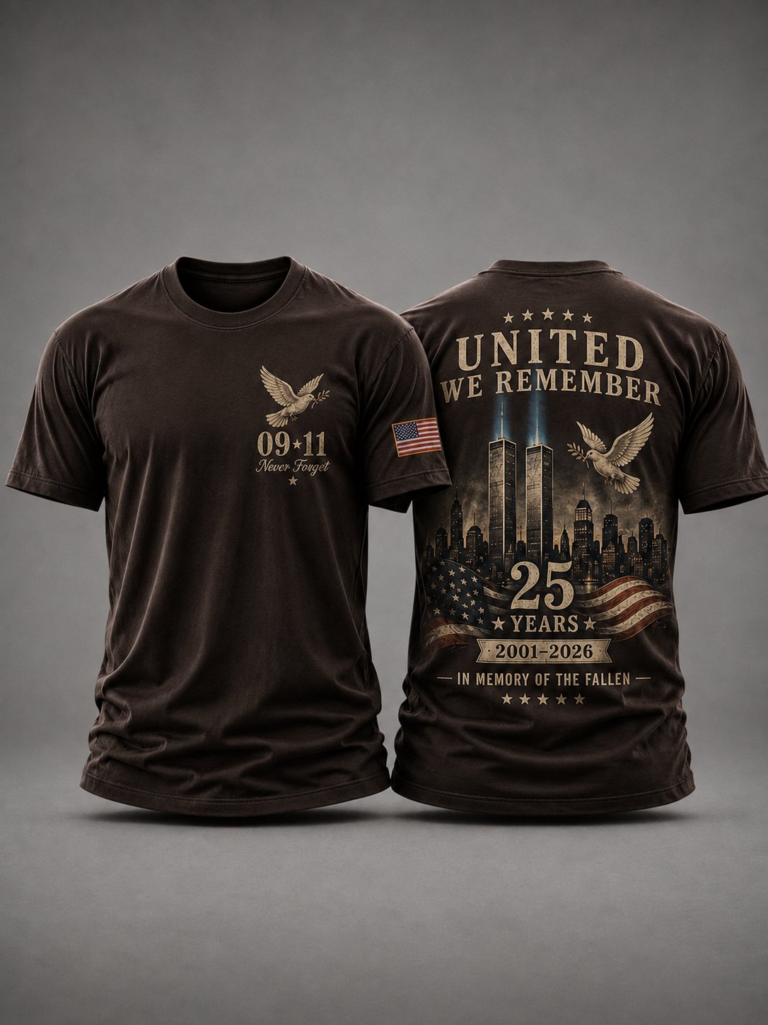 911 Memorial Casual Print T-Shirt