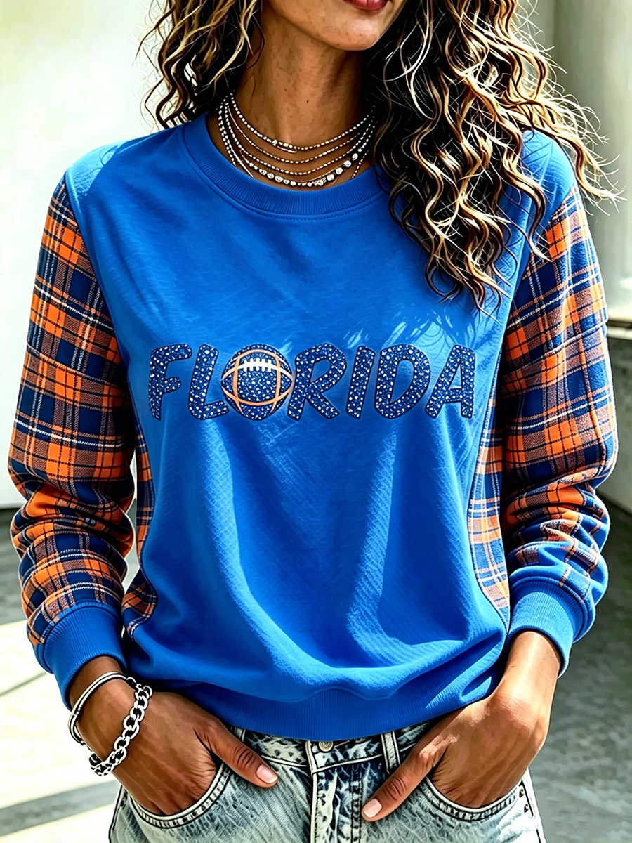 Women'S Retro Rugby Round Neck Sports Shirt