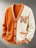 Men's Casual Football Printed Cardigan