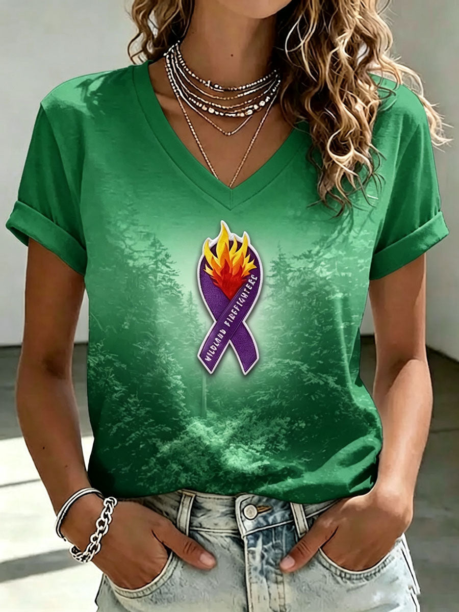 Women'S Colorado Deep Forest Fire Logo Casual T-Shirt