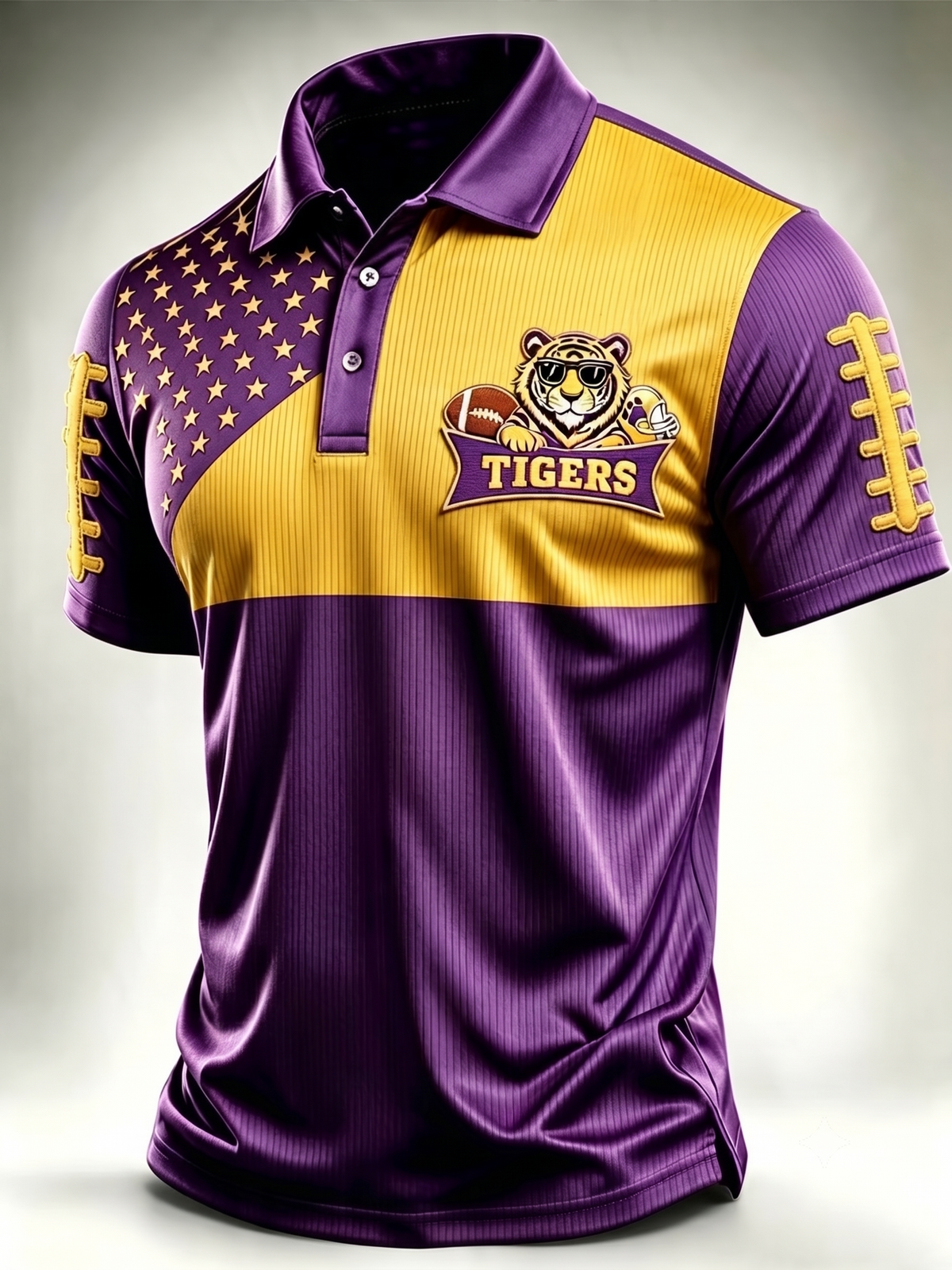 Men'S Retro Rugby Collar Polo T-Shirt