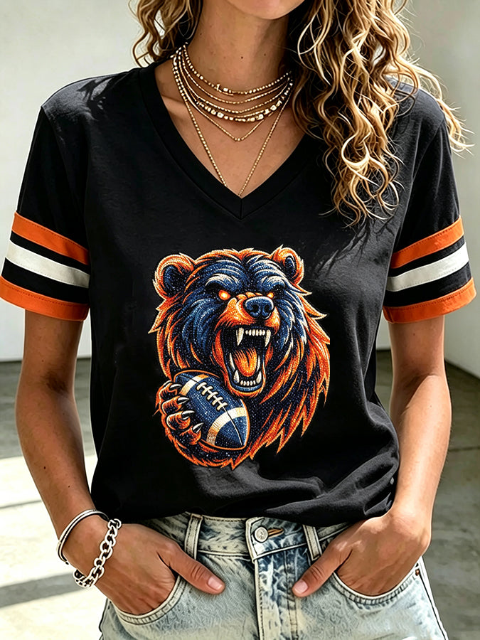 Women'S Football Print Short-Sleeve T-Shirt