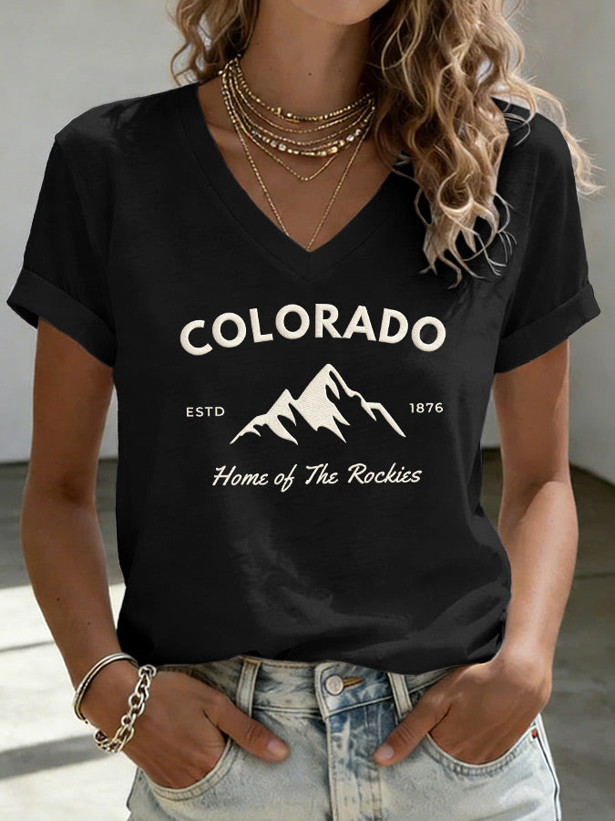 Women'S Casual Colorado Strong T-Shirt