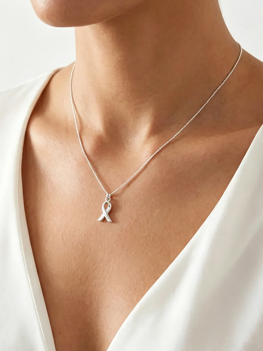 Minimalist Public Welfare Ribbon Shaped Collarbone Chain