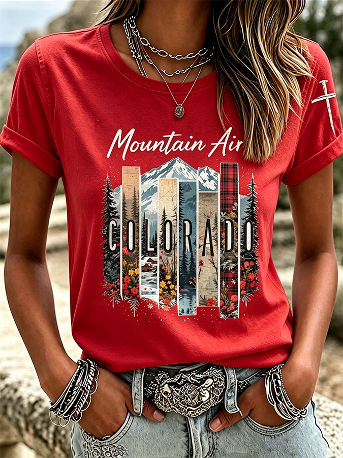 Women's Colorado 150years Anniversary Casual T-shirt
