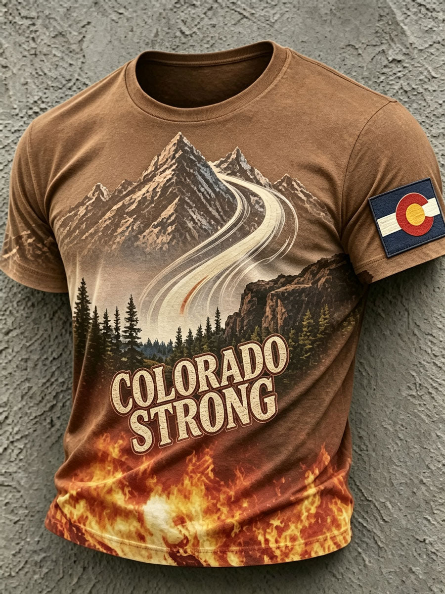 Men'S Forest Fire Print T-Shirt