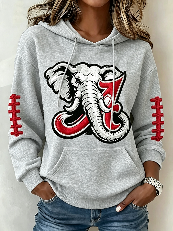 Women's Football Print Sweatshirt