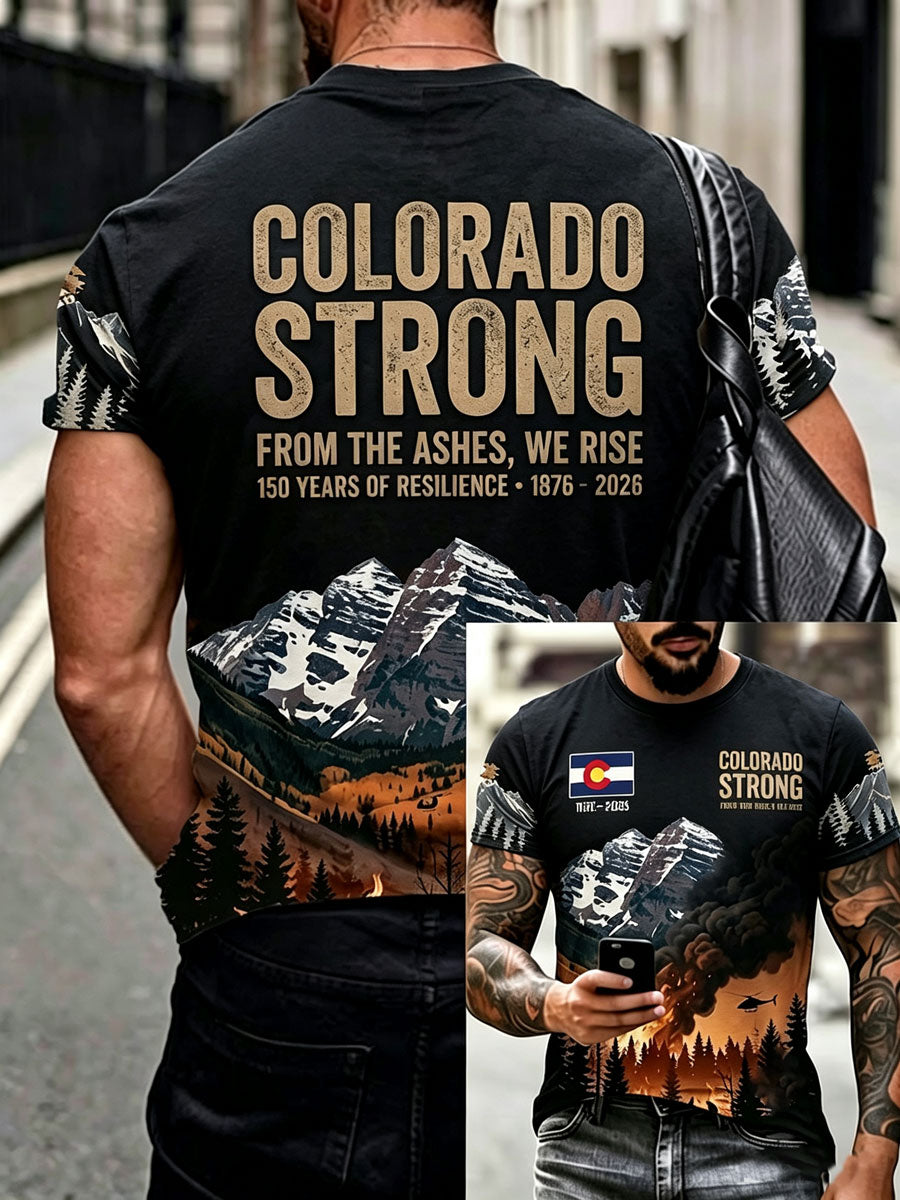 Men's Colorado Strong Print Short Sleeve T-Shirt