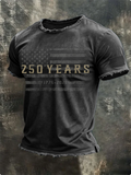 Men's American Flag Printed Casual T-shirt