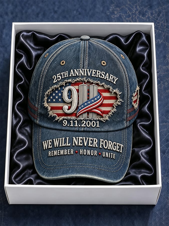 Unisex We Will Never Forget 9 11 Print Baseball Cap