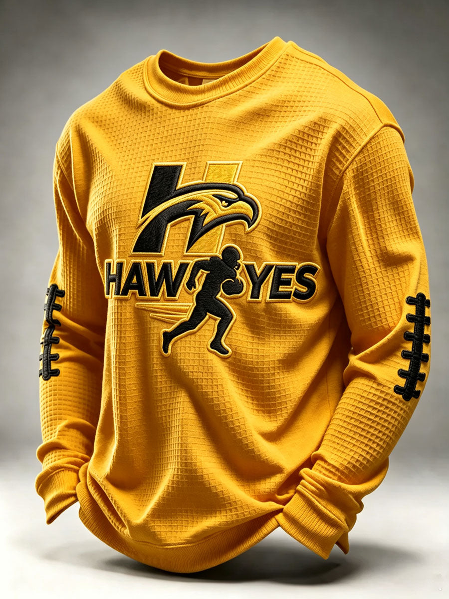 Men'S Football Printed Waffle T-Shirt