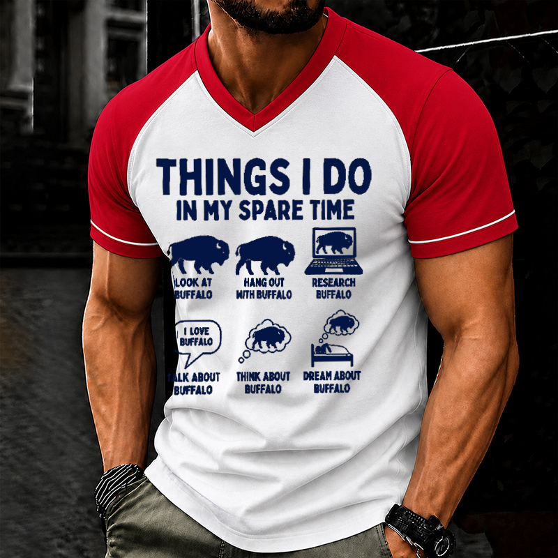 Men's Buffalo Soldier Summer V-Neck T-Shirt