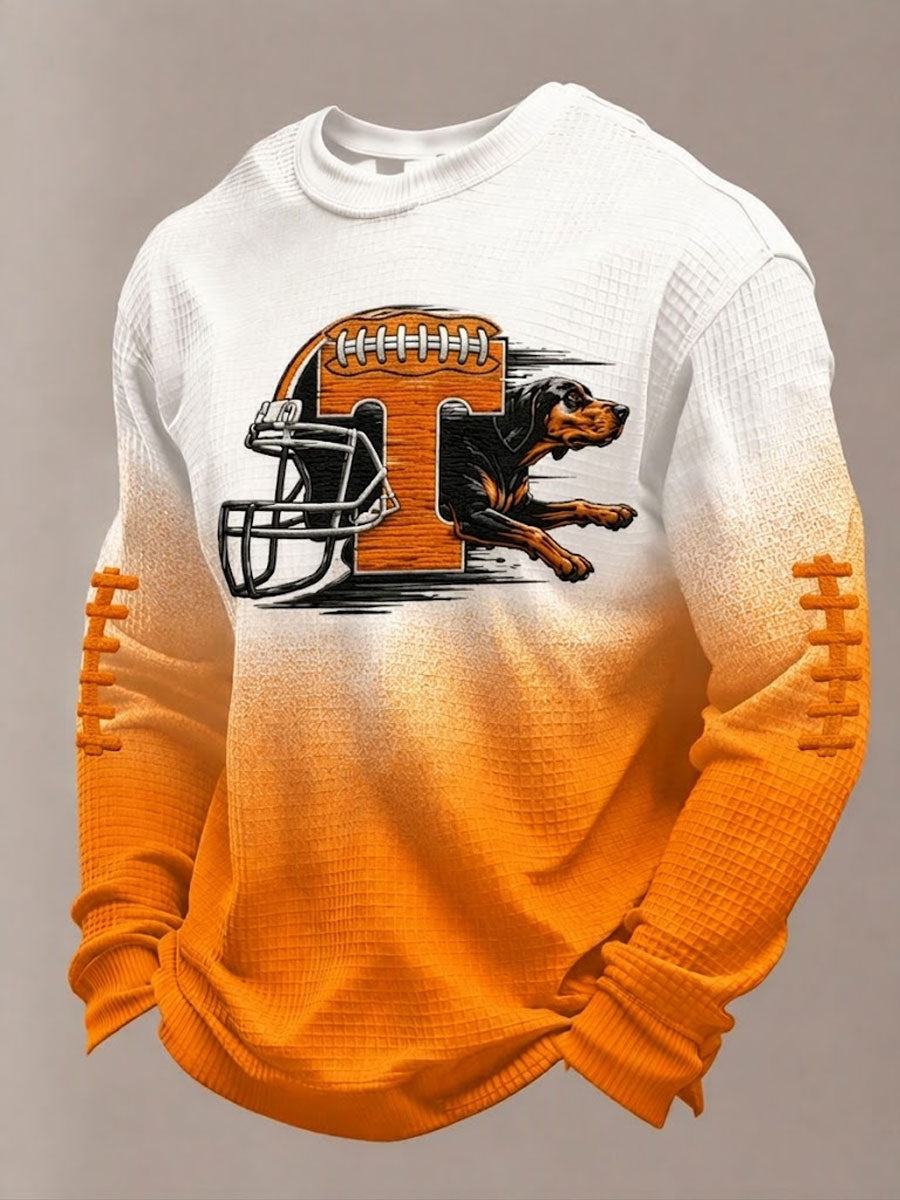 Men'S Football Printed Waffle T-Shirt