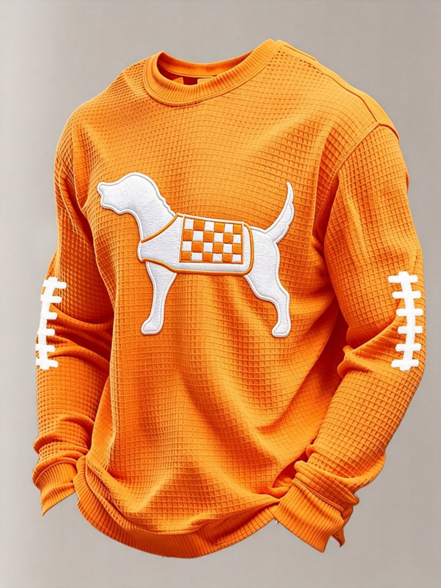 Men's Football Printed Waffle T-Shirt