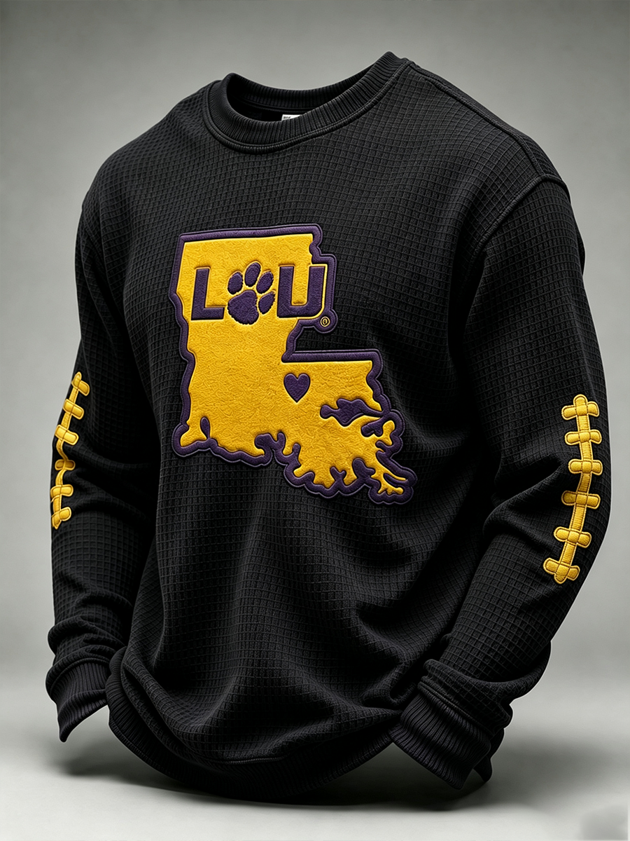 Men's Football Printed Waffle T-Shirt