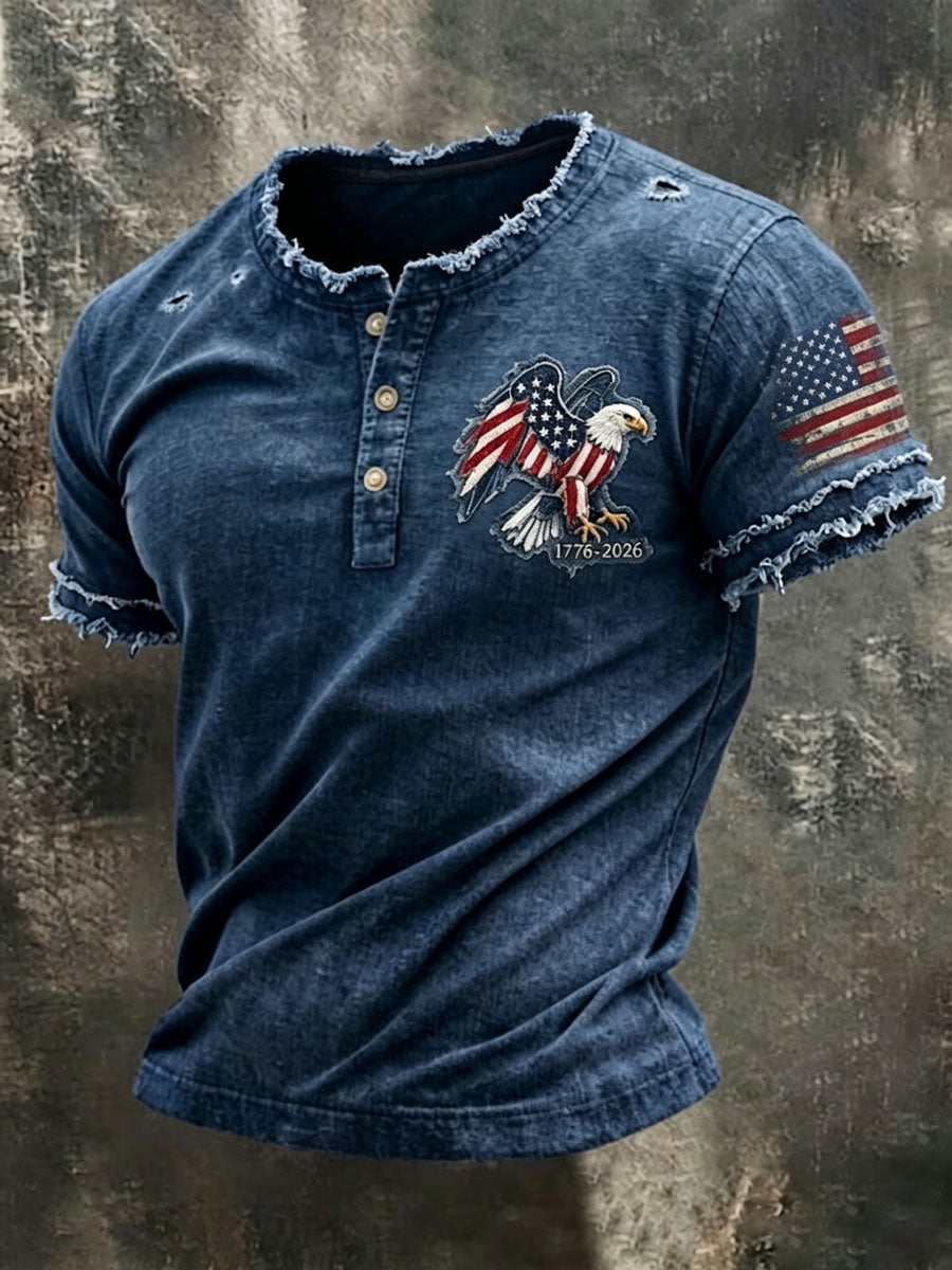Men'S 250Th Anniversary Printed Casual T-Shirt