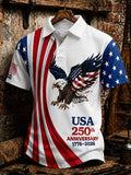 Men's America Flag Print Short Sleeve Top