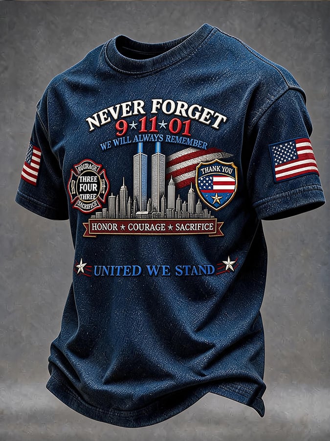 9.11 Never Forget Printed T-Shirts