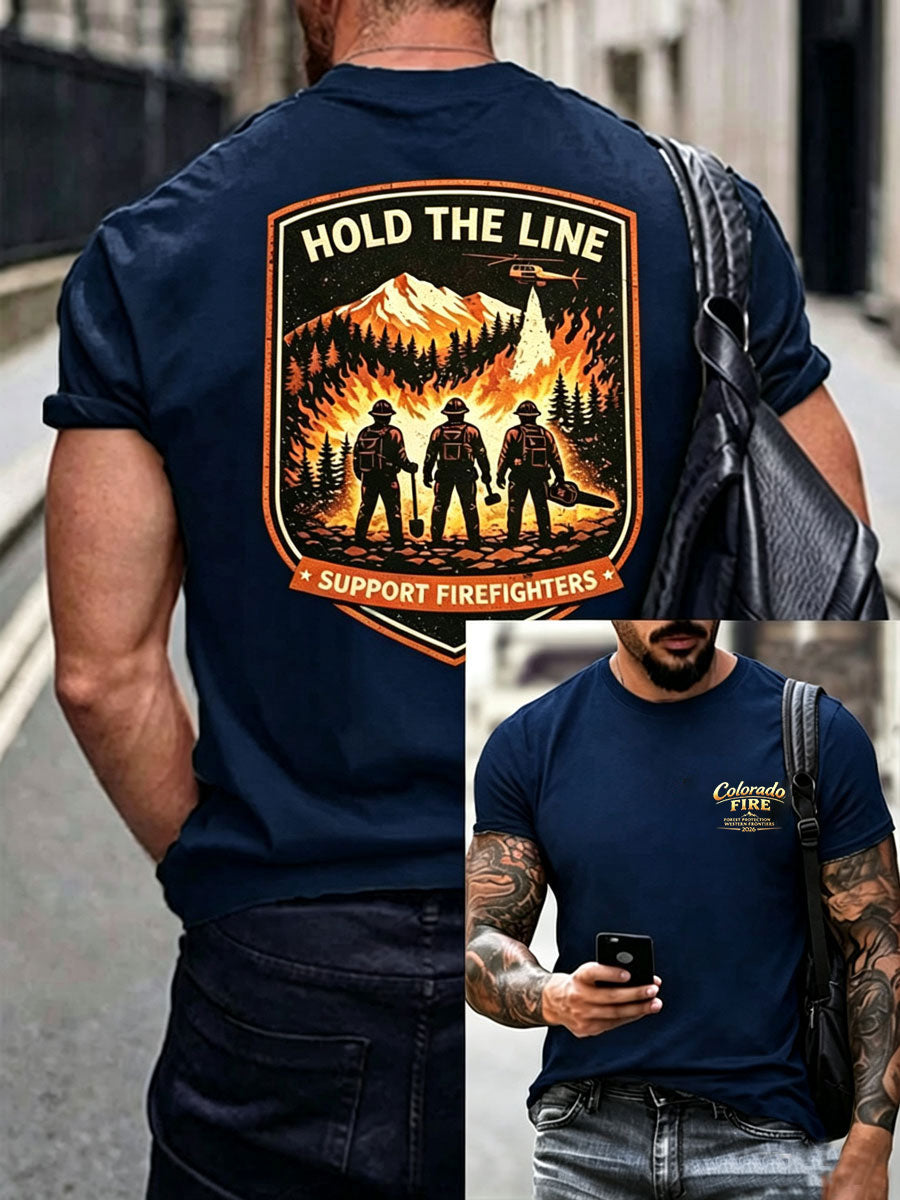 Men's Forest Fire Print T-Shirt