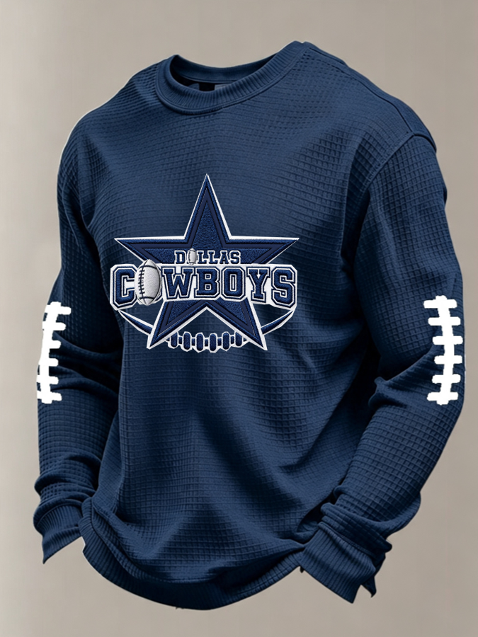 Men'S Football  Printed Waffle T-Shirt