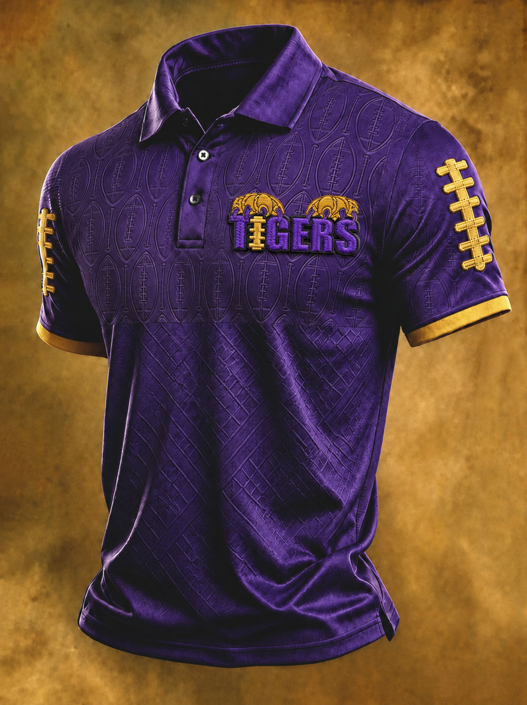 Men's Retro Rugby Collar Polo T-Shirt